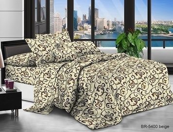 Постельное белье TAG поликоттон BR5400 бежевое полуторное
