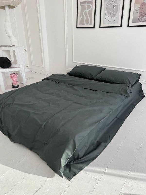 Пододеяльник Lusil без застежки графитовый 150x210 см