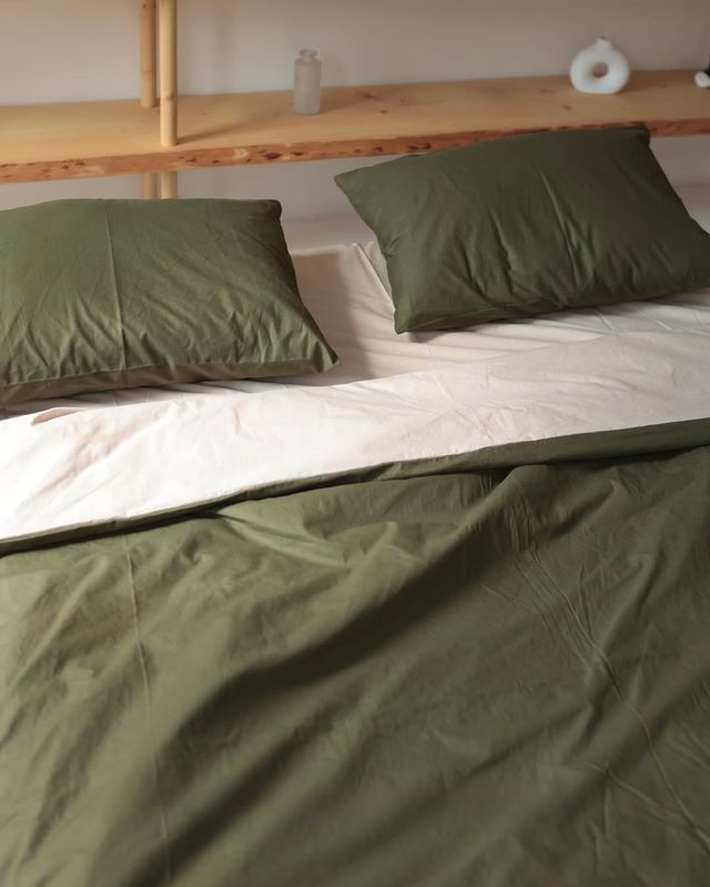 Постільна білизна Bedclozzzes ранфорс хакі+пісочний (№7+№90) сімейний
