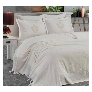 Набор постельного белья с вышивкой и пике Dantela Vita - Nira евро