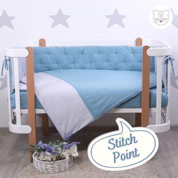 Постільний комплект Baby Veres "Point blue" (6од.) для новонароджених