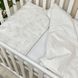 Комплект постільної білизни Маленька Соня Baby Mix Зайчики бежеві на білому для новонароджених