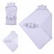 Конверт-одеяло с капюшоном Baby Veres ''Velour grey melange'' 80х80 см
