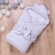 Конверт-одеяло с капюшоном Baby Veres ''Velour grey melange'' 80х80 см