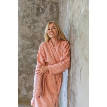 Халат Lotus Home Motty пудровий L-XL