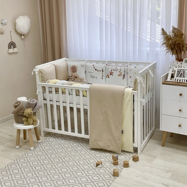 Комплект постельного белья Маленькая Соня Арт Дизайн "Мишка" бежевый для новорожденных