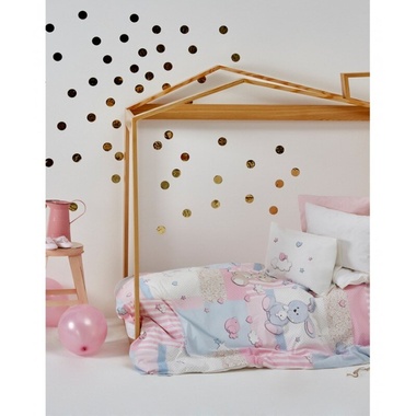 Дитячий плед в ліжечко Karaca Home Honey Bunny pink 2017-1, 100x120