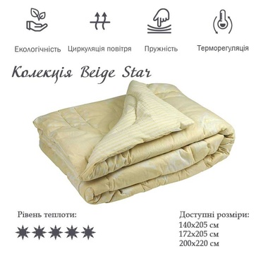 Одеяло Руно Beige star 200x220 см