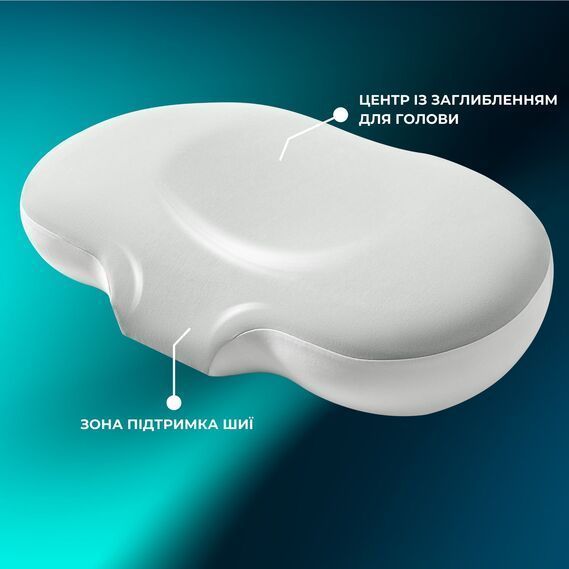 Подушка IDEIA ортопедическая CloudTherapy анатомическая с эффектом памяти серая 65х40х10 см