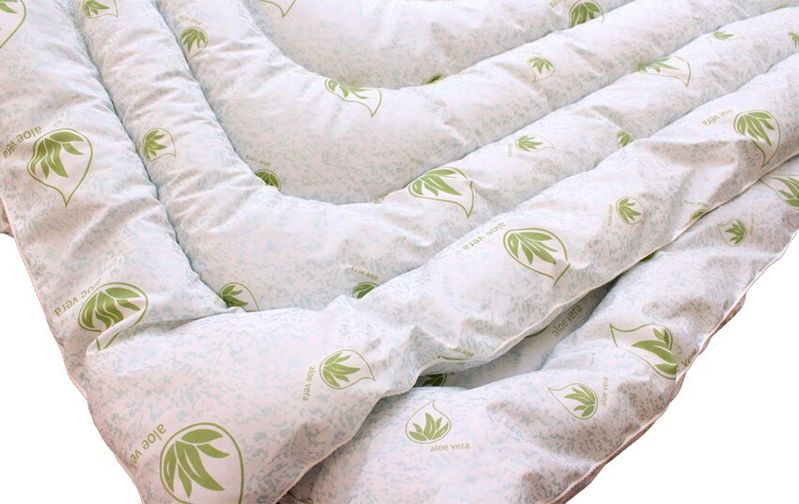 Комплект одеяло и 2 подушки 50х70 TAG лебяжий пух Aloe vera 145x215 см