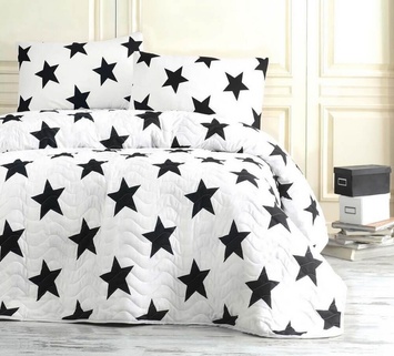 Покривало Eponj Home Big Star стьобане з наволочками 200x220 см