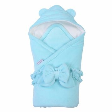 Конверт-ковдра з капюшоном Baby Veres ''Velour mint'' 80х80 см