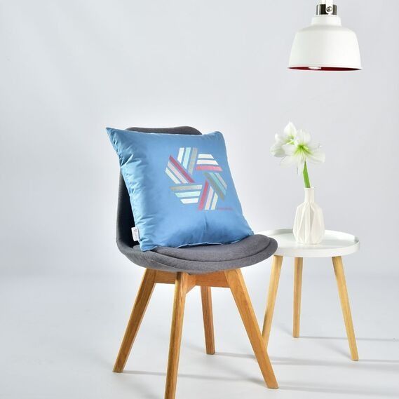 Подушка декоративная Rain с вышивкой IDEIA Simplicity синяя 50x50 см