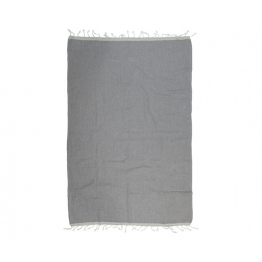 Полотенце Barine Pestemal Basak Grey Light Grey серое 95x165 см