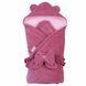 Конверт-одеяло с капюшоном Baby Veres ''Velour wild rose'' 80х80 см