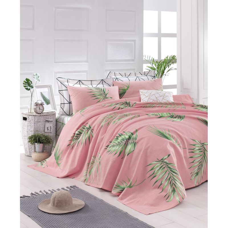 Покривало піке Lotus Home Perfect Vitta рожевий 160x235 см