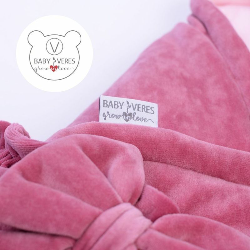 Конверт-одеяло с капюшоном Baby Veres ''Velour wild rose'' 80х80 см