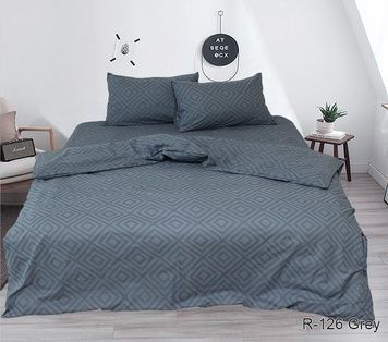 Постельное белье TAG ранфорс R126Grey двуспальное