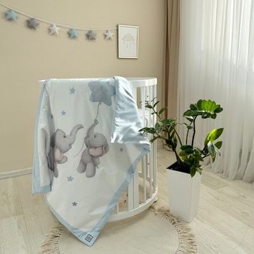 Плед-конверт Маленькая Соня с одеялом Слоники/велюр 80x100 см
