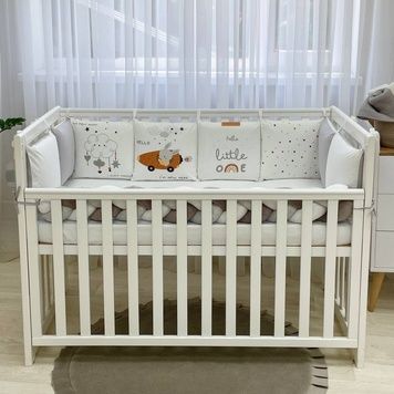 Бортики Маленькая Соня Арт Дизайн Морковка серая 30x32 см + 17x120 см