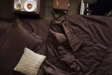 Постельное белье MLS сатин Delux шоколадный двуспальный