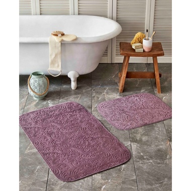 Набір килимків Karaca Home - Delora фіолетовий 50x60 см