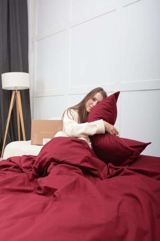 Постельное белье Bedclozzzes ранфорс red wine №79 семейный