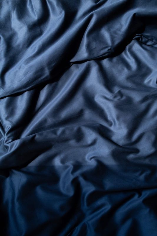 Постільна білизна Bedclozzzes сатин indigo + milk (№66+3) двоспальний