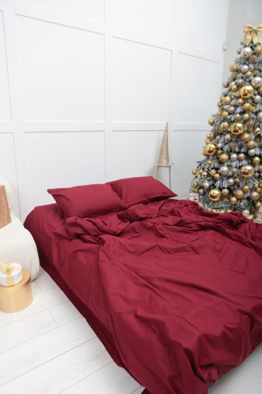 Постельное белье Bedclozzzes ранфорс red wine №79 семейный