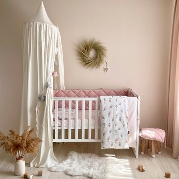 Комплект постільної білизни Маленька Соня Baby Mix Перо пудра для новонароджених