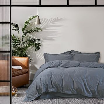 Постельное белье Lotus Home Basic сатин premium антрацит евро