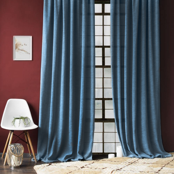 Готова штора Kristy Dark Grey Blue - 1 шт 150x265 см