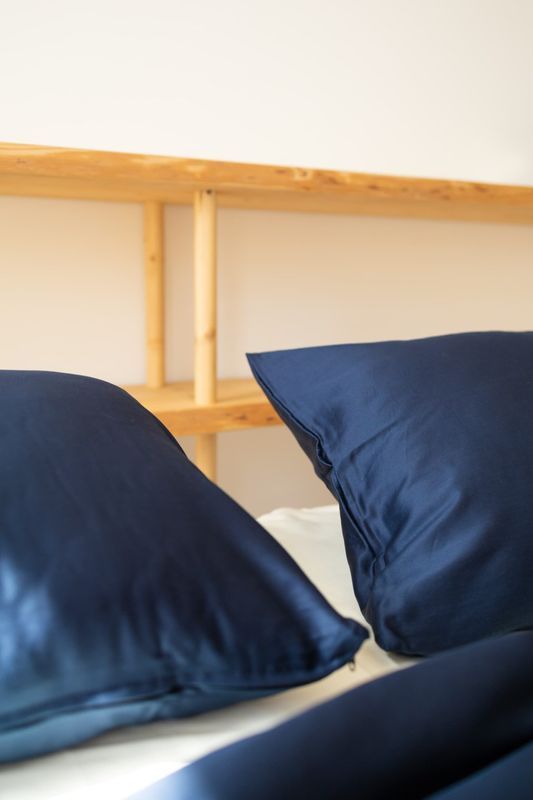 Постельное белье Bedclozzzes сатин indigo + milk (№66+3) евро