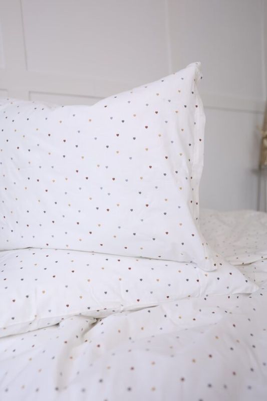Постільна білизна Bedclozzzes ранфорс Milk hearts полуторний