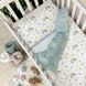 Комплект постельного белья Маленькая Соня Baby Mix Радуга горчично-голубая для новорожденных