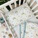 Комплект постельного белья Маленькая Соня Baby Mix Радуга горчично-голубая для новорожденных