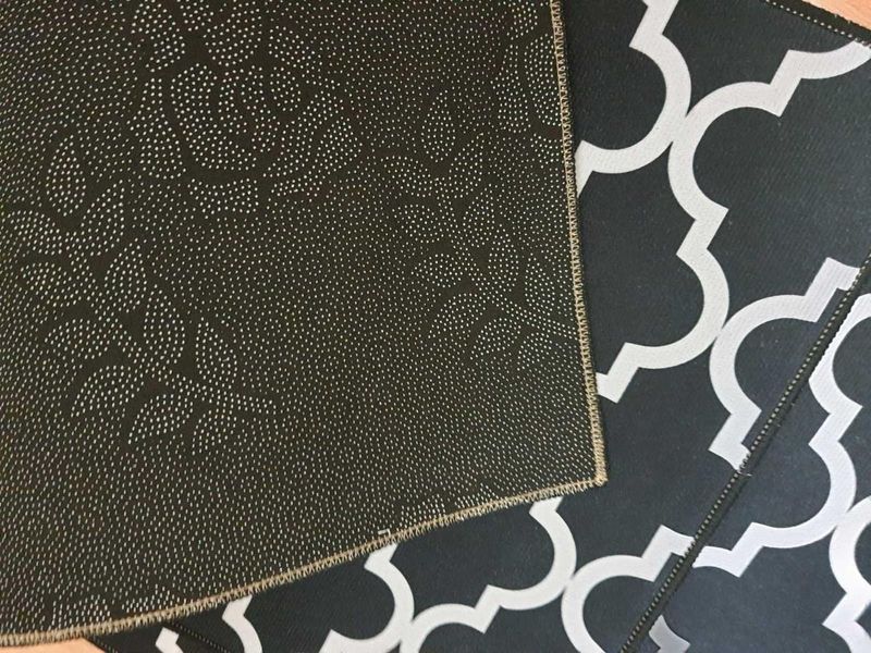 Кухонні килимки 2 пр.Homytex Чорні 50x80+50x150 см