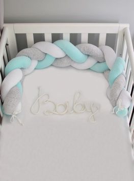 Бампер-коса Baby Veres White Mint Grey 15х120