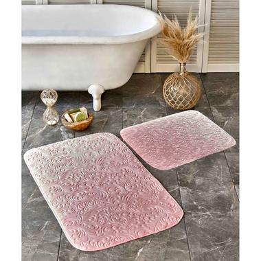 Набір килимків Karaca Home - Delora рожевий 50x60 см