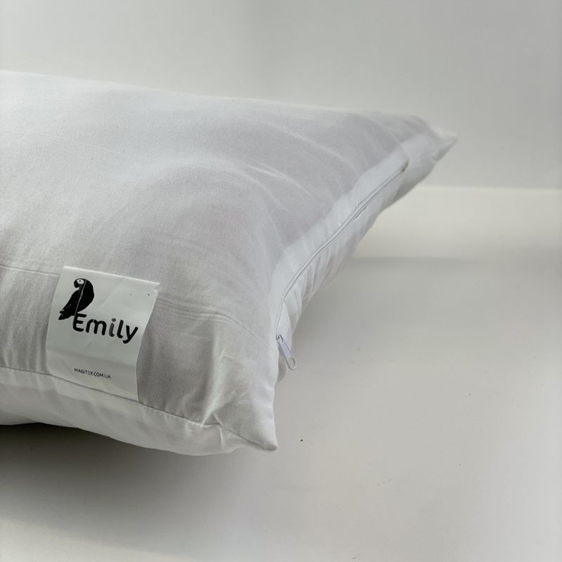 Подушка антиалергенна Легкість ТМ Emily на блискавці біла 50x70 см