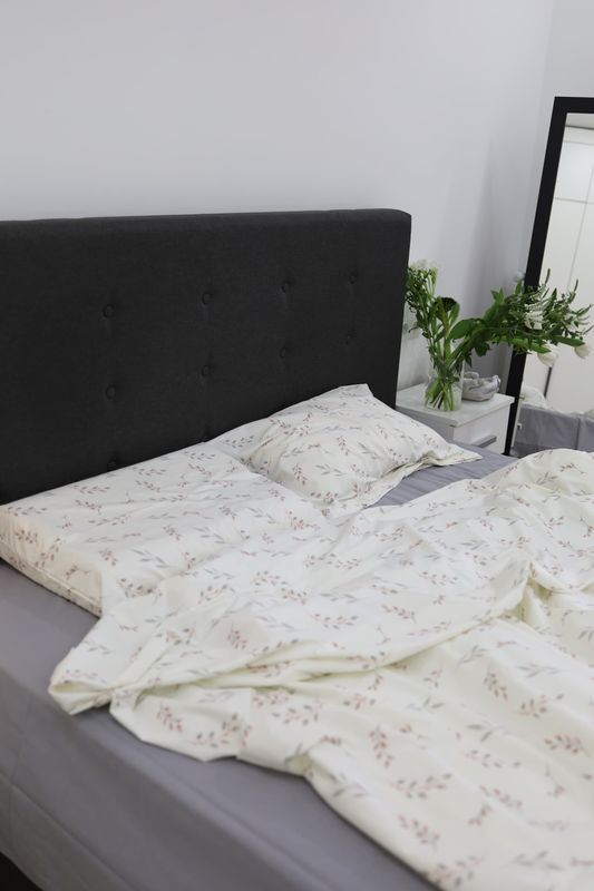Постельное белье Bedclozzzes ранфорс ивовые веточки №6664 двуспальный