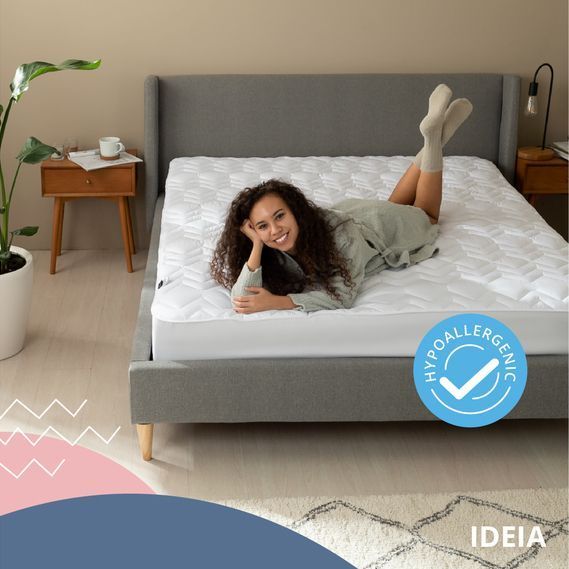 Наматрасник IDEIA Nordic comfort luxe натяжной с бортом по периметру 160х200х35 см