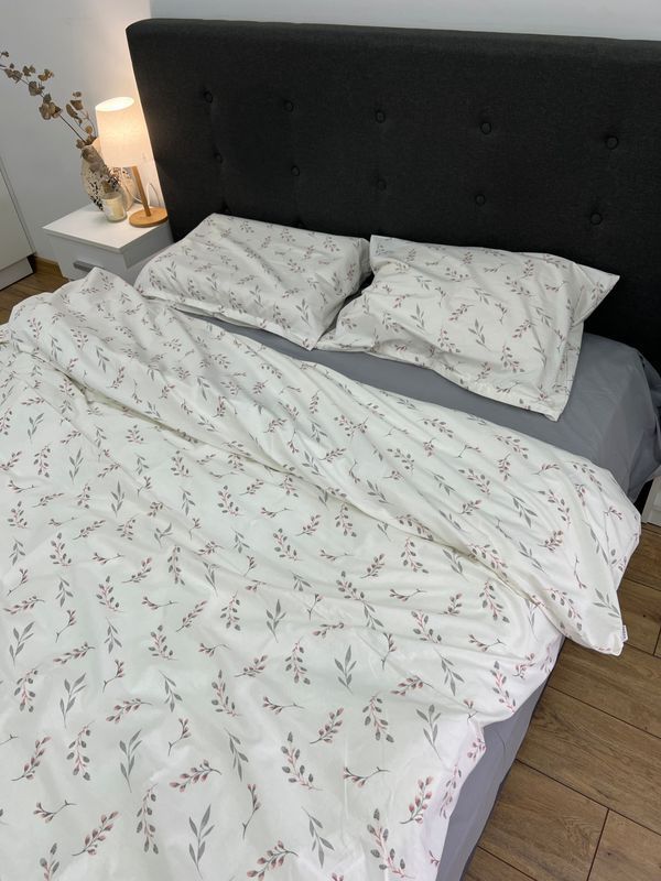 Постельное белье Bedclozzzes ранфорс ивовые веточки №6664 двуспальный