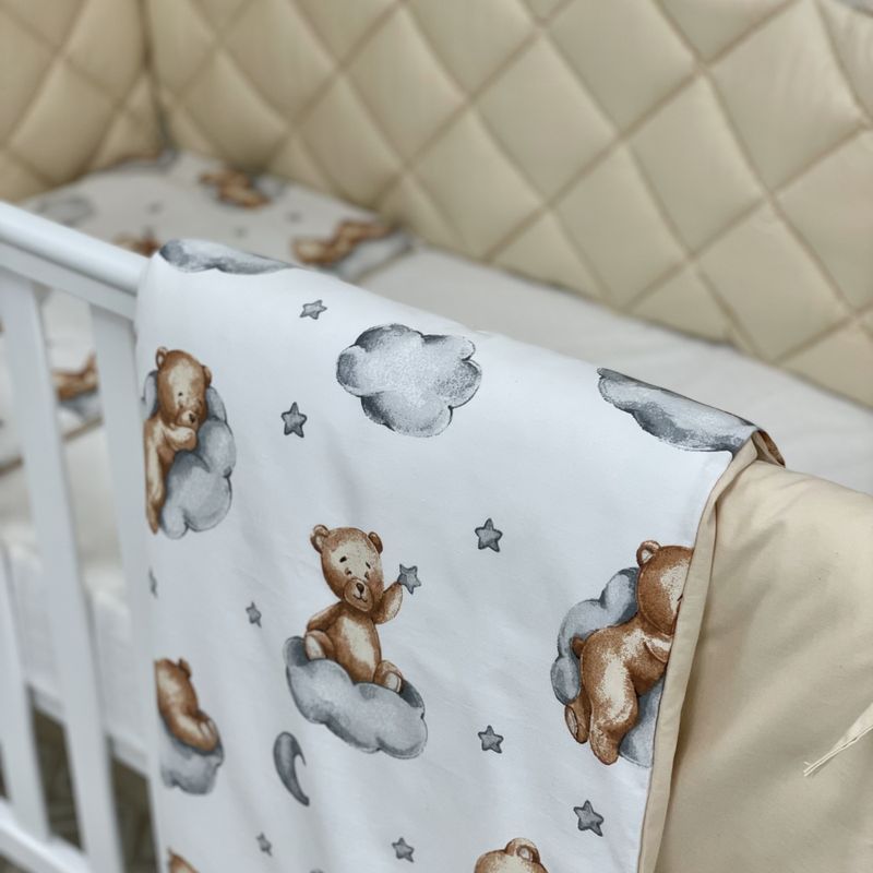 Комплект постільної білизни Маленька Соня Baby Mix Тедді бежевий для новонароджених