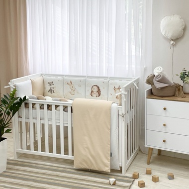 Комплект постельного белья Маленькая Соня Арт Дизайн "Friends" бежевый для новорожденных