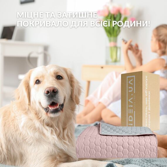 Покрывало на кровать SILHOUETTE IDEIA двустороннее мята 240x260 см