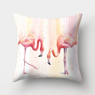 Подушка декоративна Berni Рожеві фламінго, 45x45