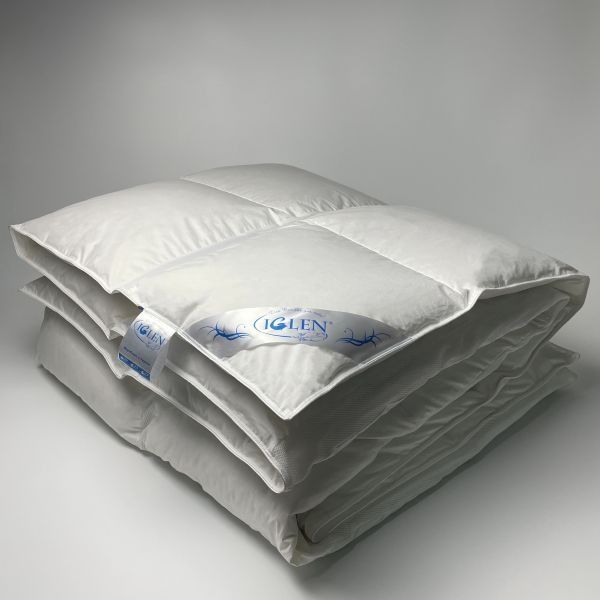 Одеяло пуховое Iglen Climate comfort 100% серый пух облегченное 200x220 см