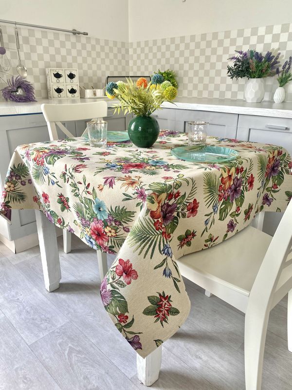 Скатертина гобеленова MARTE048 Тропіки Limaso 137х300 см