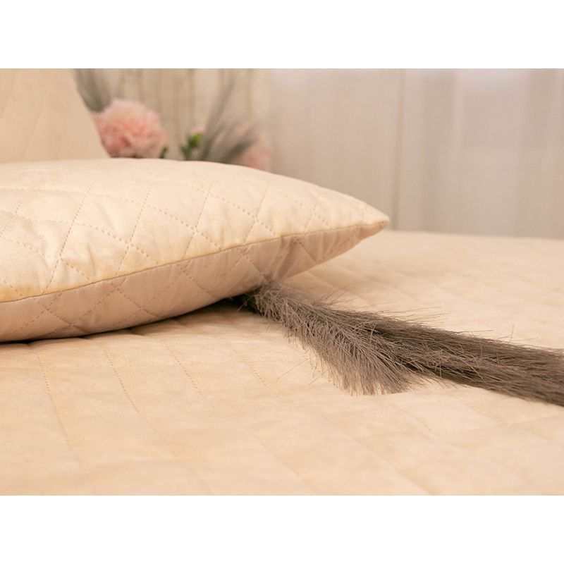 Подушка Руно декоративная двухсторонняя &ldquo;Velour&rdquo; Beige ромб 40x40 см